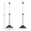 Louanne 24"W 3-Light Tiffany-Style Dragonfly-Motif Pendant Light