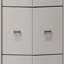 Commode 6 tiroirs, l 57 po avec poignées argentées-123870156