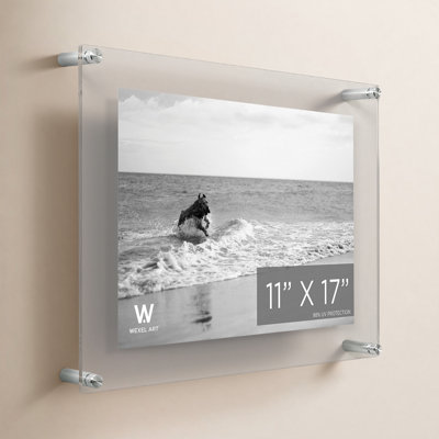 Clear UV-Grade Acrylic Modern Floating Picture Frame