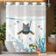 Ensemble de rideau de douche Funny Cat
