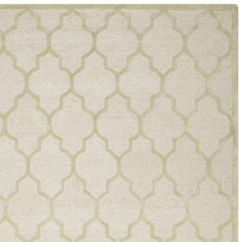 Sanyla Hand Tufted Wool Geometric Rug, Rectangle 2'6" x 4'