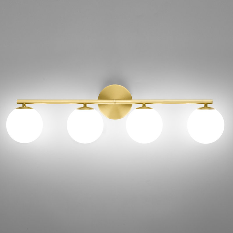 Preisler Dimmable Vanity Light, 4 Lights, Gold