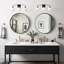 Éclairage pour meuble-lavabo réglable en verre 3 lumières noir et blanc