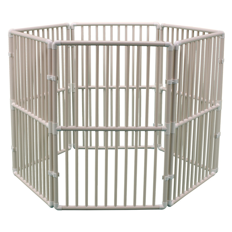 36'' White PVC Portable Pet Playpen with Door