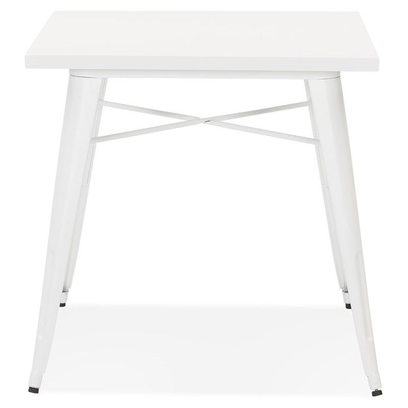 Jayvir Metal Dining Table, White