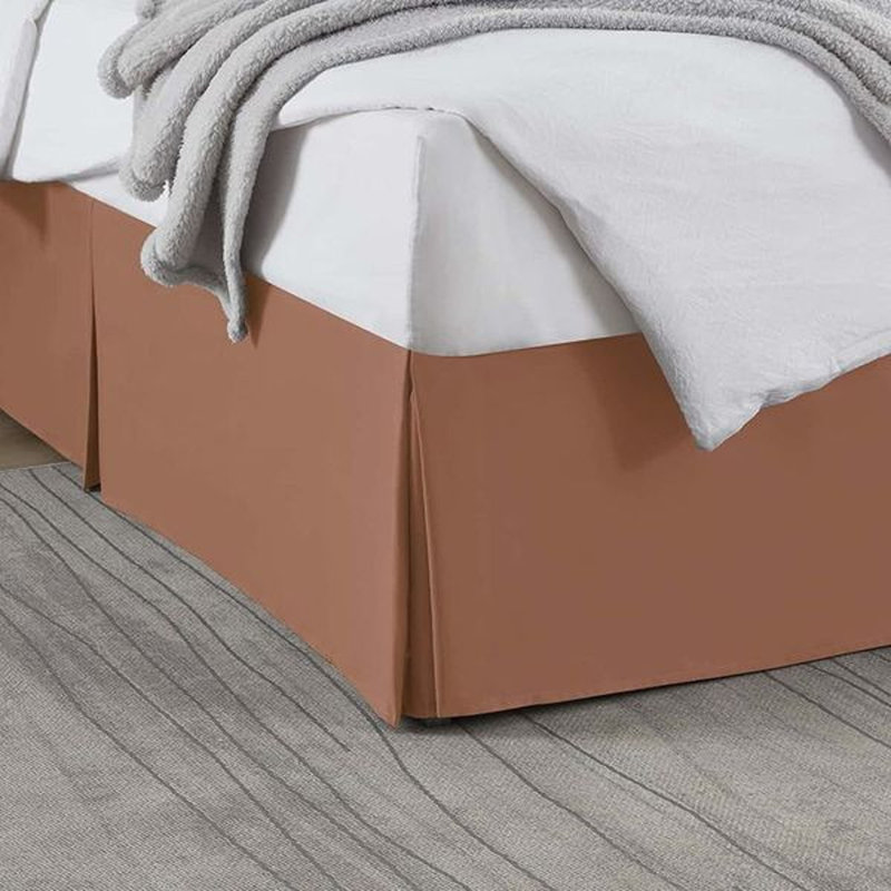 Luxury Pleated 14" Bed Skirt, Rust, Full XL