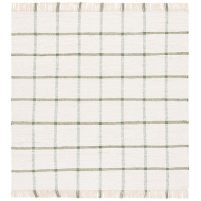 Nuriye Handwoven Recycled Cotton Plaid Rug