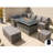 Werchter 9 Seater Corner Sofa Set with Fire-Pit Dining Table with Storage Box & Rain Cover-370386721