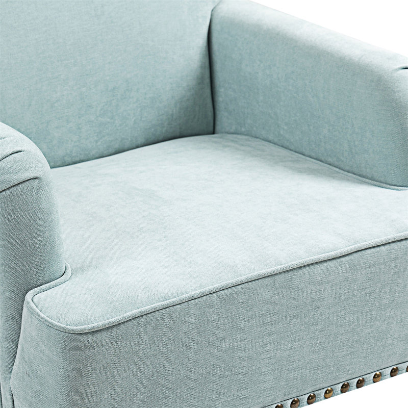 Fauteuil d'appoint rembourré, Sauge