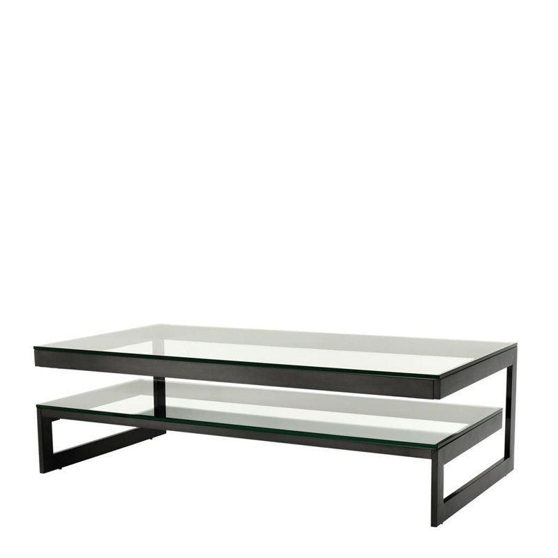 Gamma Glass Coffee Table, Gunmetal