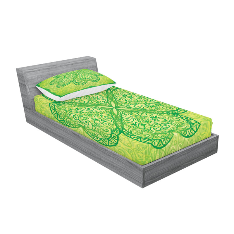 Ensemble de draps et taies décoratives Ambesonne, Ensemble de draps pour lit simple avec deux taies 