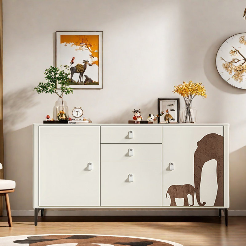 Cream-Style Simple Sideboard