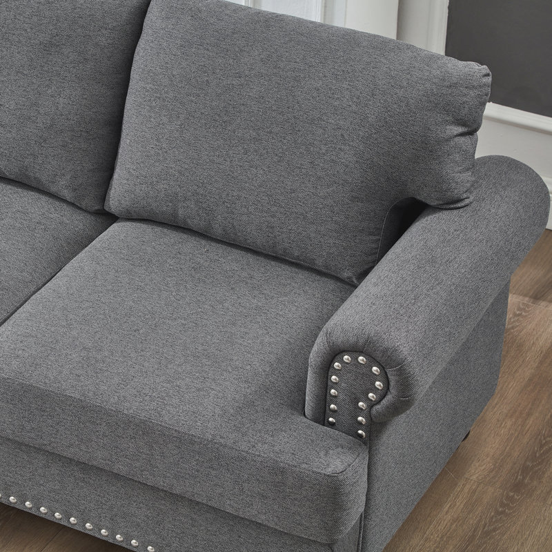 Décoration causeuse avec clous, Gris