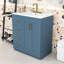 Meuble-lavabo de salle de bain élégant avec lavabo - structure en bois-1400358619