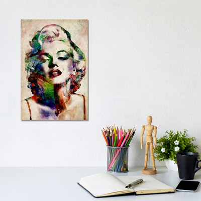 Watercolour Marilyn Monroe by Michael Tompsett - Print on Canvas