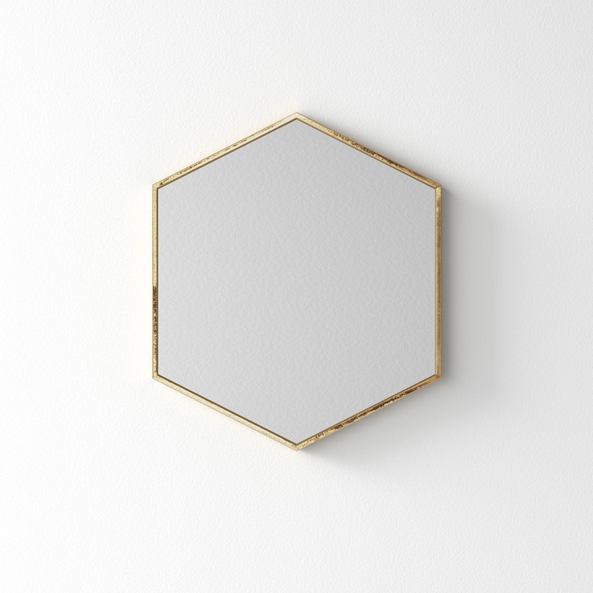 Breckler Metal Mirror, 25.75" x 22", Gold