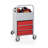 Mobile Storage Utility Cart with Bins and Casters
