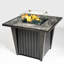Foyer de table au gaz propane 32 po, foyer carré en acier de 50 000 BTU avec pare-vent en verre pour la terrasse du patio extérieur