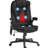 Office Chair With Heating & Massage, Reclining , Padded , Adjustable Seat, Black Massage For Use Heat, Feature, Height,
