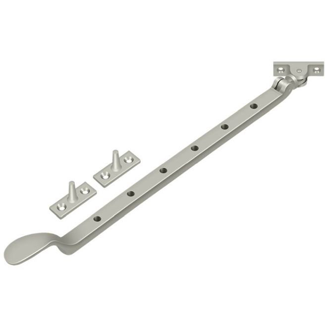 Colonial Casement Stay Adjuster, Brushed Nickel
