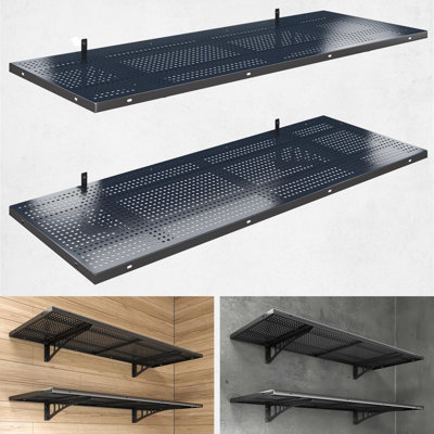 2-Pack 1.5x4ft Heavy Duty Garage Wall Shelving