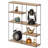 17 Stories Rectangular 4-tier Floating Wall Shelf - Metal And Wood Wall-mounted Display Shelf - Multi-functional Wall Storage, Perfect For Entryway, Bathroom, Bedroom, Living Room, Or Office
