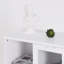 Armoire en MDF peint avec portes et tiroir en verre, espace de rangement ouvert, blanc, chambre à coucher, salon