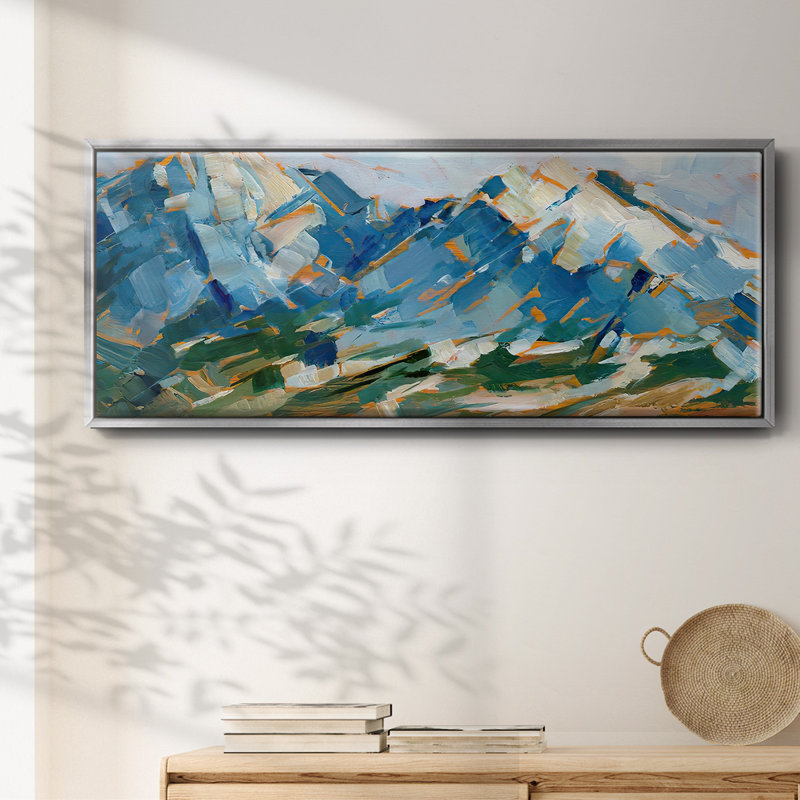 Blue Mountain Peaks I- Framed Canvas