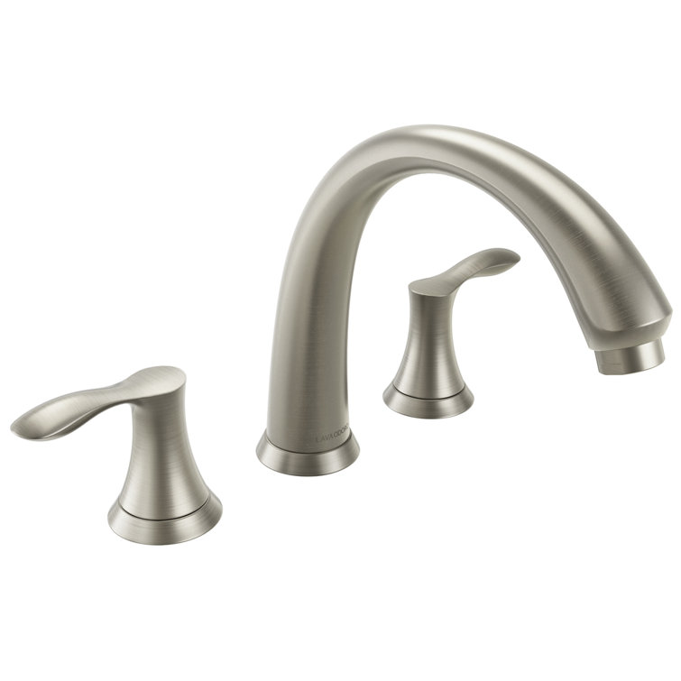 Double Handle Deck Mounted Roman Tub Faucet with Rough-in Valve