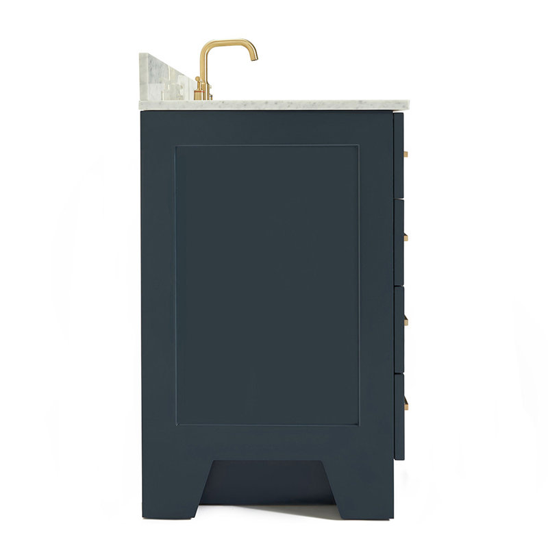 ARIEL TAYLOR 61 IN SINGLE RECTANGLE SINK VANITY, Midnight Blue, 61", Rectangular
