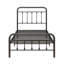 Structure de lit plateforme simple en métal avec tête de lit sans sommier