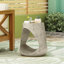 Table d'appoint creuse, texture semblable au bois, couleur grise-662802062