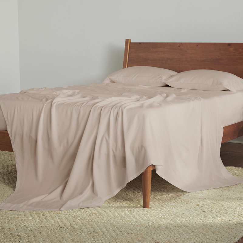 Twin Medium Beige Hyper-Cotton Sheet Set