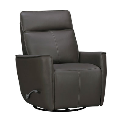 Genuine Leather Manual Swivel Glider Recliner
