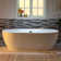 72'' x 35.375'' Freestanding Acrylic Double Ended Bathtub with Wide Rim,  - Available in Glossy White/Black, with 5 Finish Options for Trim