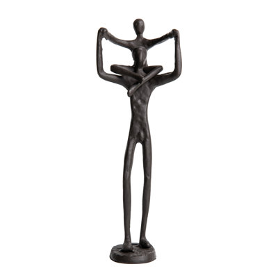 Zylstran Proud Father Lifting Child Iron Sculpture