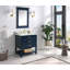 Meuble-lavabo simple 30 po Manhattan avec comptoir en marbre de Carrare, deux couleurs disponibles, pré-assemblé-1001850144-994925596
