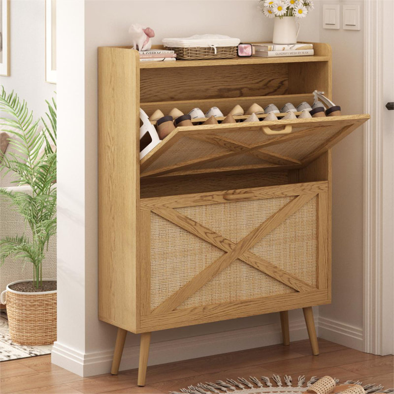 16 Pair Flip Down Shoe Storage