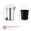 Crenshaw Metal Step On Kitchen Trash Can-740984199