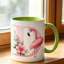 A Stylish Flamingo Ceramic Mug Perfect for Coffee, Tea, Or Milk. This Christmas Gift Is Ideal for Enjoying Beverages.