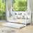 Wooden House Daybed with Twin Trundle and Shelves-2874739