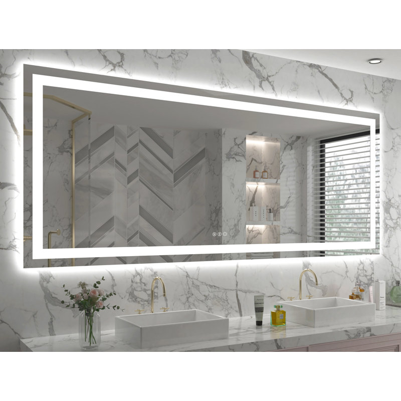 Dokes Frameless LED Vanity Wall Mirror Passed ETL, 78" x 32"