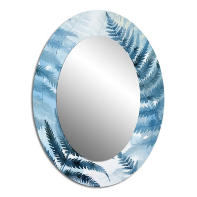 Fond de miroir bleu fougère bleue III