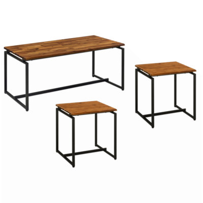 Occasional Set With Trestle Base