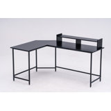 L-Shape Corner Writing Desk with with Monitor Stand