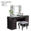 Ensemble de meuble-lavabo 1Pc avec tabourets rembourrés Glam Style 8Mm