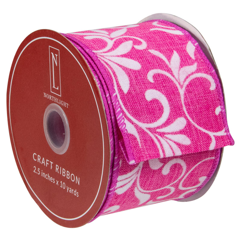1'' Floral Plants & Flowers Ribbon