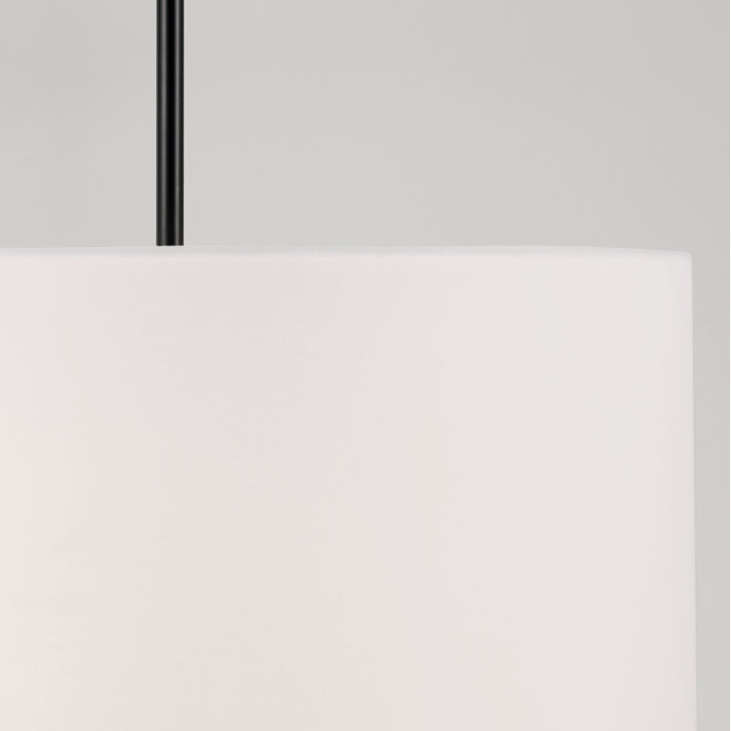 Luminaire suspendu tambour 3 lumières Alan, Noir mat