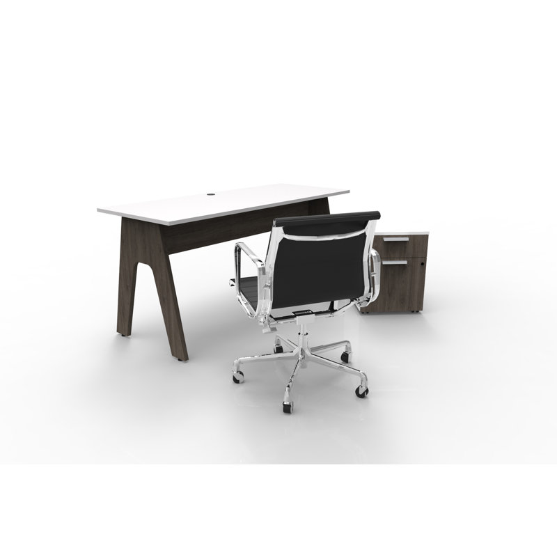 Bureau de table Vertex, 24 po de profondeur x 60 po de largeur avec caisson mobile