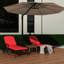Chaise longue inclinable longue 49,21 po avec coussins-424912236
